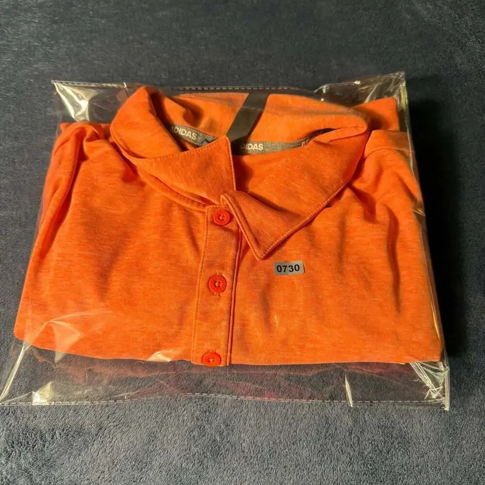 Adidas Polo Size 2XL Orange Golf Shirt